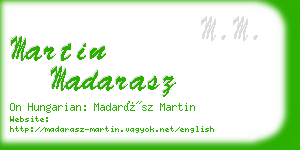 martin madarasz business card